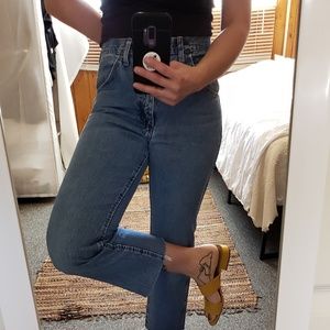 Cropped Wrangler high waist jeans